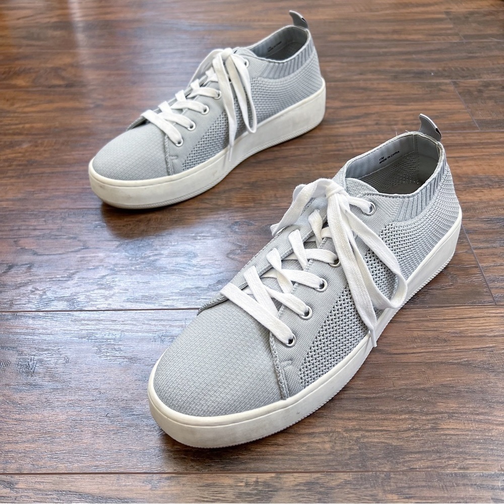 Steve Madden • Bardo Sneaker grey knit platform chunky flatform lace up